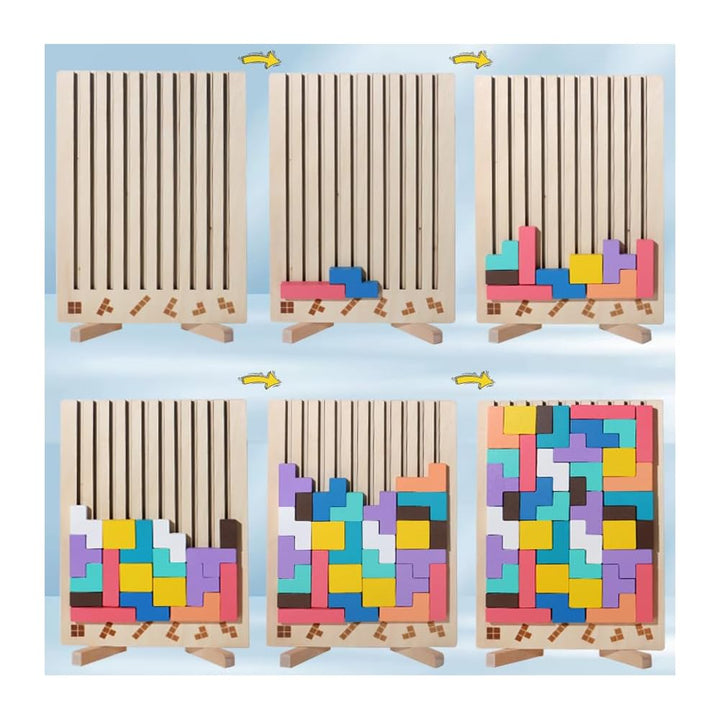 Stapelspiel aus Holz - Fördert Logik, Konzentration und Feinmotorik bei Kindern!