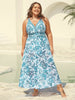 Flora™ | Zweiteiliger Badeanzug mit Blumenmuster und gerafftem Mesh, Sarong