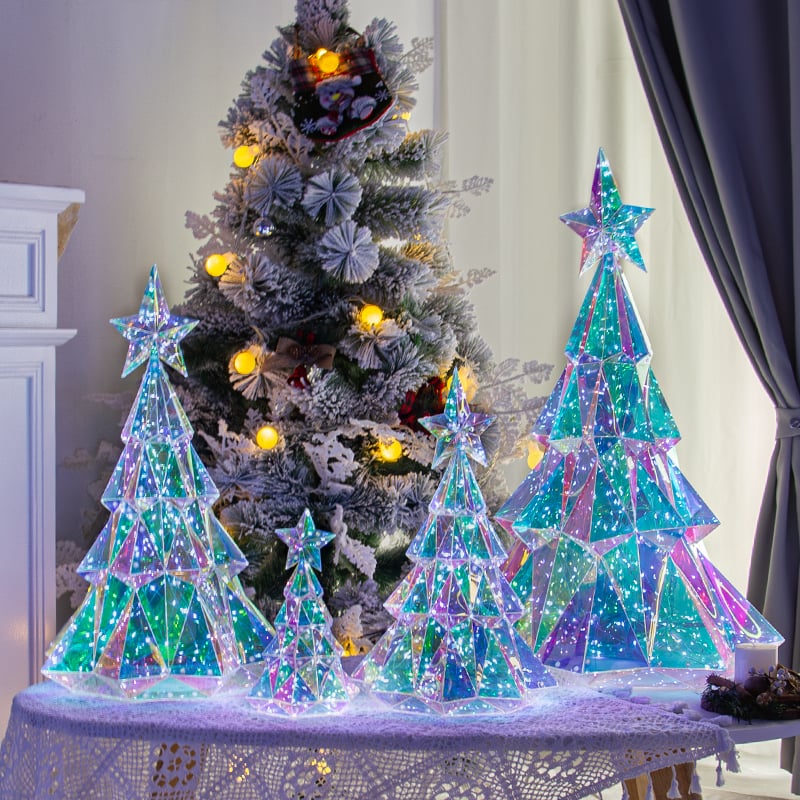 🎅 Früher Weihnachtssale 🎅✨Weihnachtliche reguläre holographische Innen- und Außenfigur mit Fernbedienung