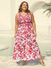 Flora™ | Zweiteiliger Badeanzug mit Blumenmuster und gerafftem Mesh, Sarong