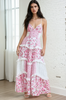 Jessica™ | Blumiges zeitloses Patchwork-Maxikleid