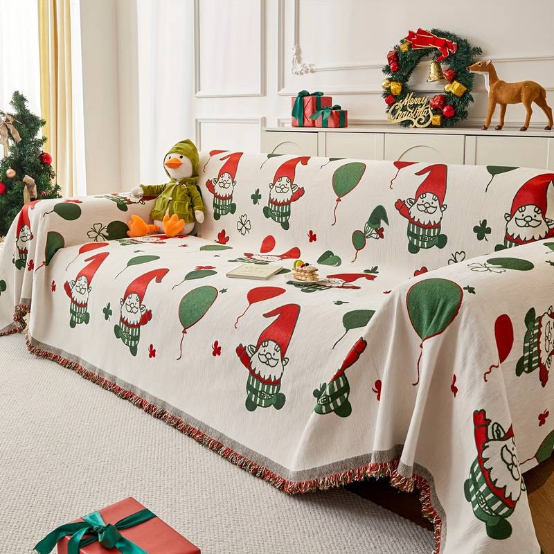 lusailstore - Weihnachts-Sofaüberwurf mit Motiv