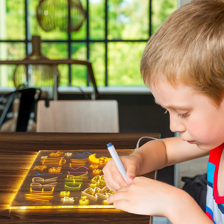 LeuchtKritzler™ | Magisches Leuchttafel-Spiel für kreative Kinderideen