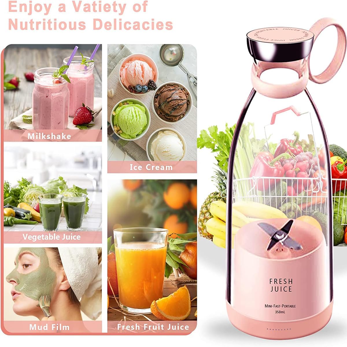 NutriBot™ - Batteriebetriebener Mixer für Vitaldrinks