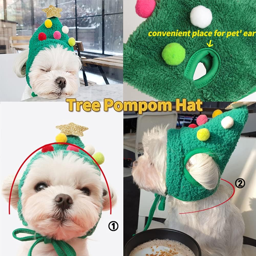 Niedliche Weihnachtsbaum Pom-Pom Mütze