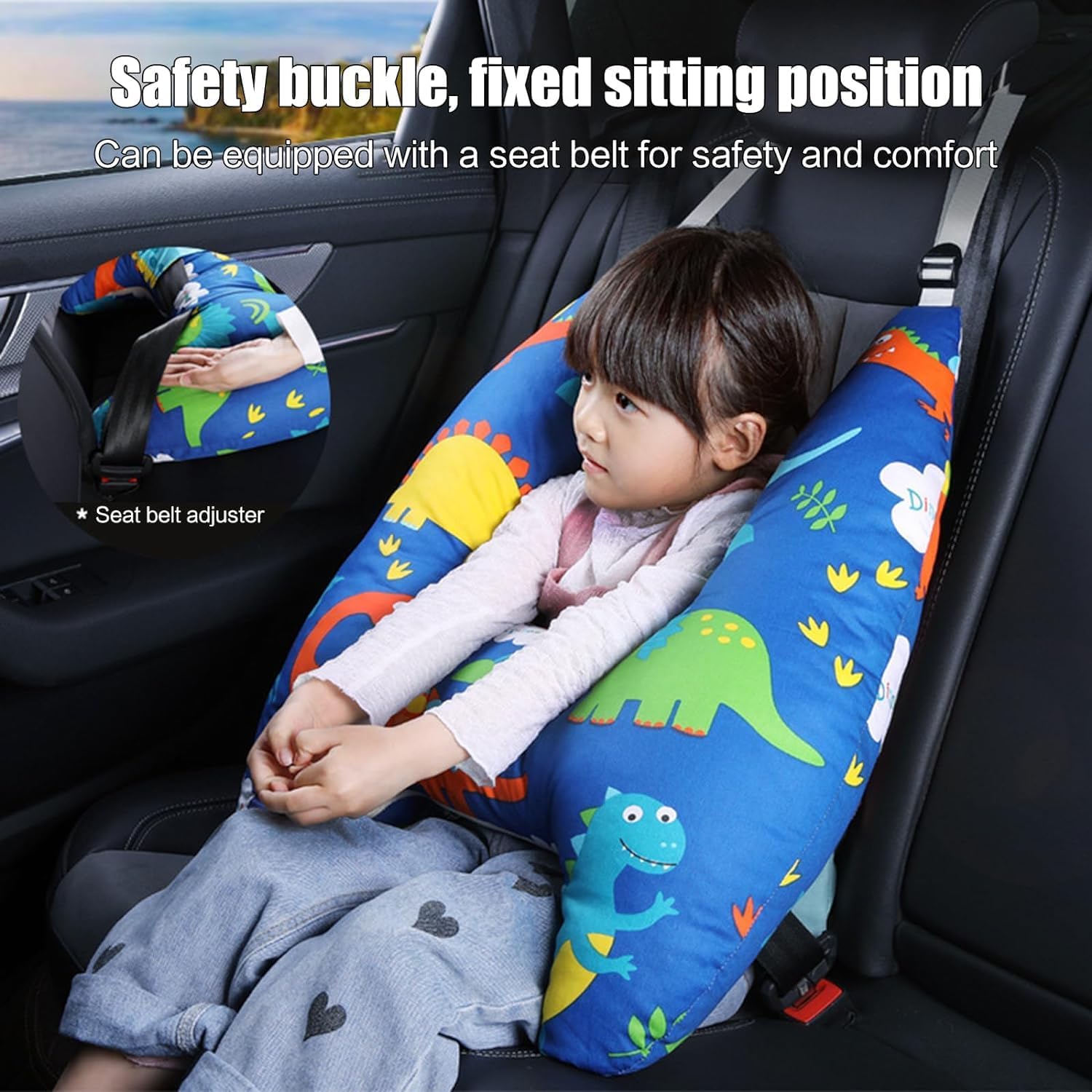KinderReiseKissen – Ergonomisches Nackenkissen mit Sicherem Halt für unterwegs
