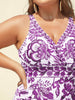 Flora™ | Zweiteiliger Badeanzug mit Blumenmuster und gerafftem Mesh, Sarong