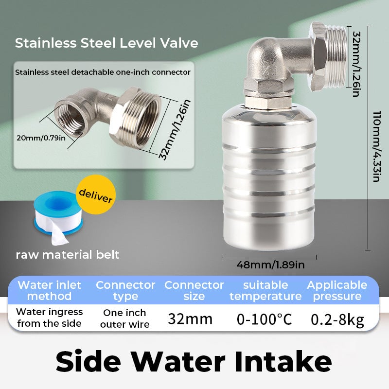 HydroLevel® – Kompaktes Edelstahl-Ventil mit Präzision – Automatische Wasserstandskontrolle