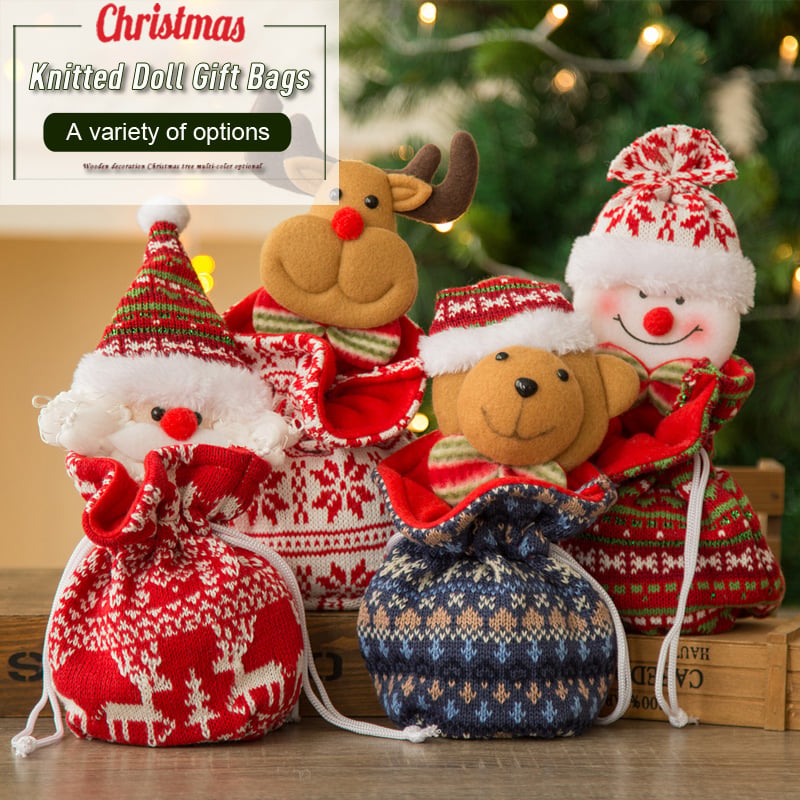 Gestrickte Puppen Weihnachtsbeutel — Süße &amp; Besondere Geschenkidee