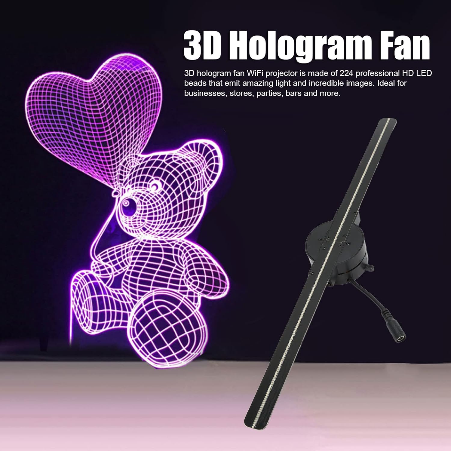 3D-Hologramm LED Lüfter Projektor