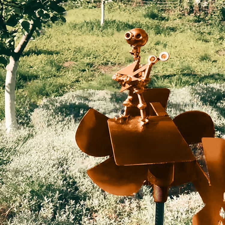 Metall-Windrad „Rockband“ – Einzigartiger Gartenschmuck mit Rock’n’Roll-Charme