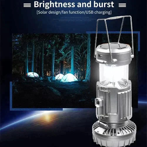 Tragbare LED Campinglaterne mit Ventilator