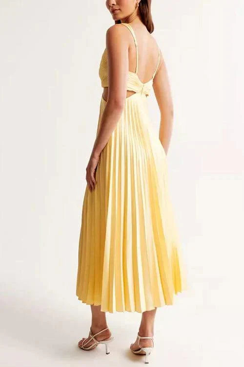 Rosalee™ - Plissiertes Kleid mit Ausschnitt