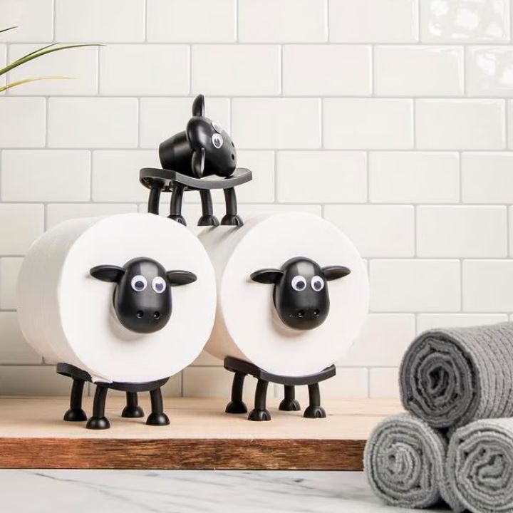 WollArt™ – Der dekorative Schaf-Halter für Ihr Badezimmer