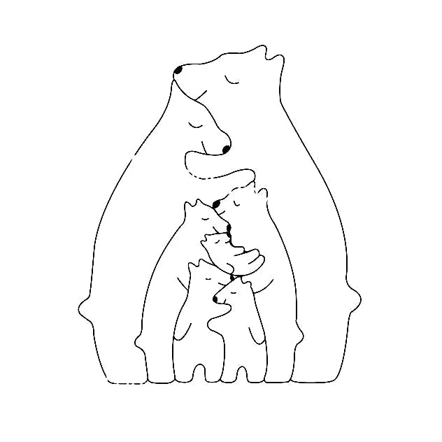Bärenfamilie-Holzpuzzle™ | Das ultimative Geschenk der Familienliebe