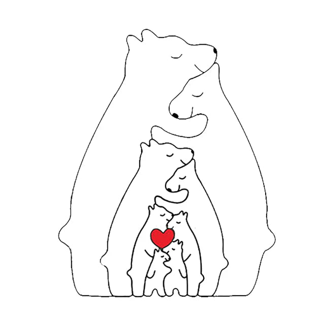 Bärenfamilie-Holzpuzzle™ | Das ultimative Geschenk der Familienliebe