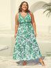 Flora™ | Zweiteiliger Badeanzug mit Blumenmuster und gerafftem Mesh, Sarong