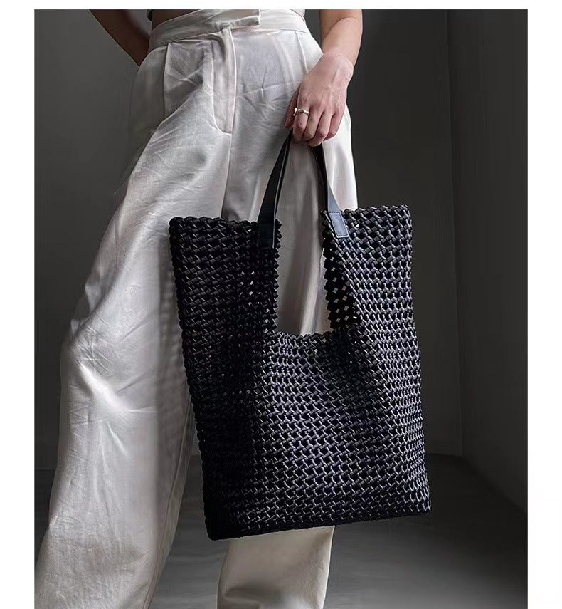 Handgefertigte Oversized-Leder-Tote, Leder-Schultertasche Handtasche