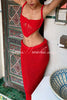 Kiara™ | Crochet Knit Braid Waist Slit Stretch Maxi Skirt