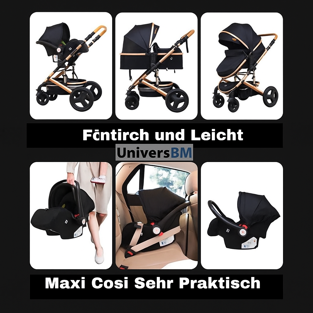 Kinderwagen 3-in-1 + Maxi Cosi und Tasche - Im Sonderangebot