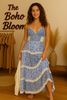 Jessica™ | Blumiges zeitloses Patchwork-Maxikleid