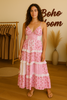Jessica™ | Blumiges zeitloses Patchwork-Maxikleid