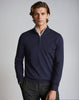 Essentieller Half-Zip-Pullover - Marineblau