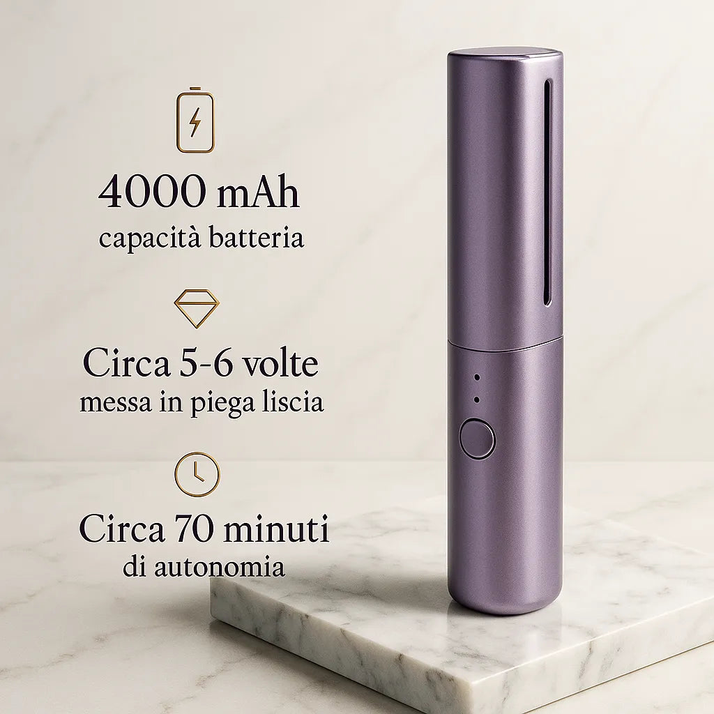 Soavia™ HeatSilk 2F — 2-in-1 tragbarer Glättkamm und –bürste, Salon-Effekt