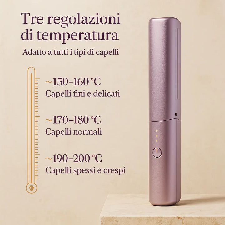 Soavia™ HeatSilk 2F — 2-in-1 tragbarer Glättkamm und –bürste, Salon-Effekt