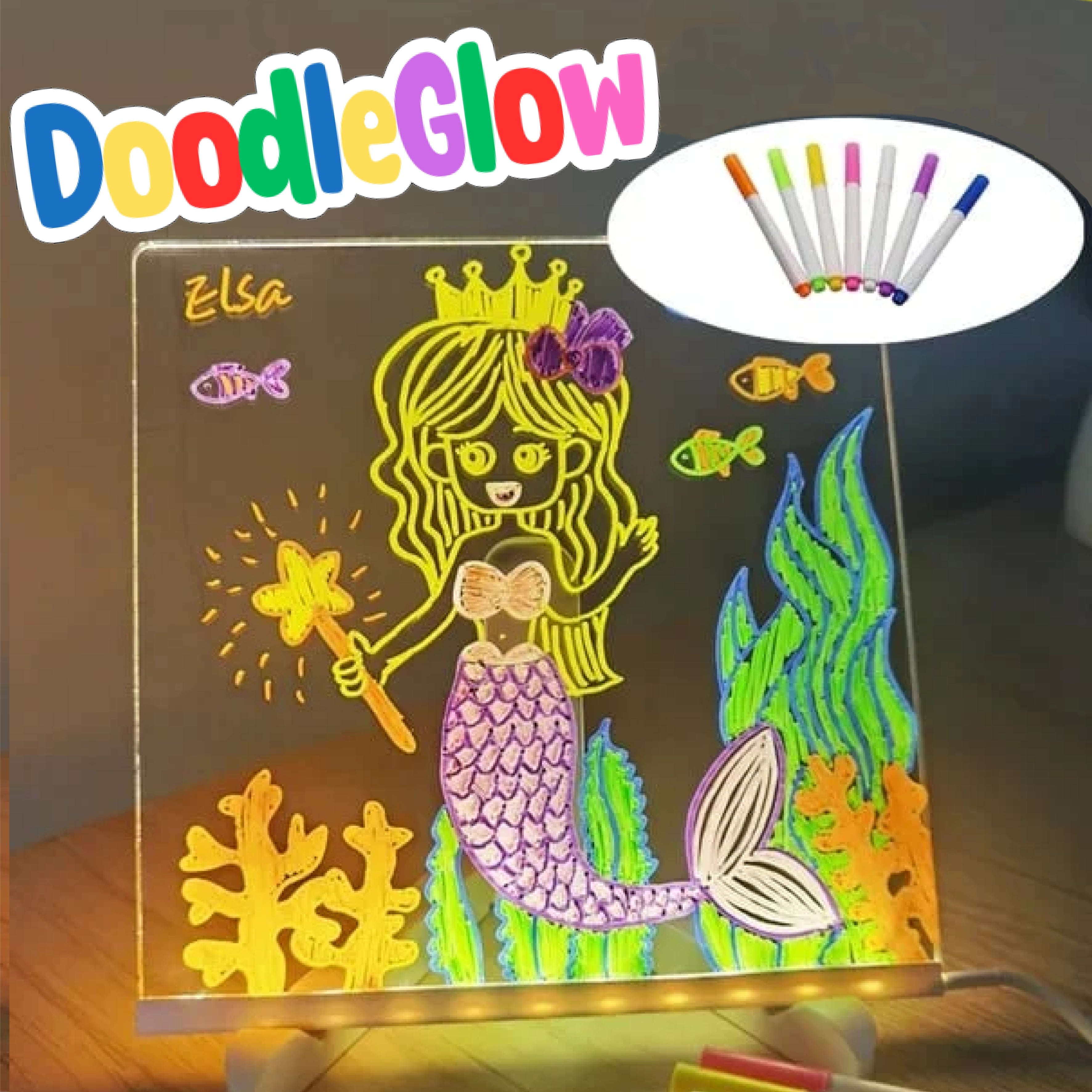LeuchtKritzler™ | Magisches Leuchttafel-Spiel für kreative Kinderideen