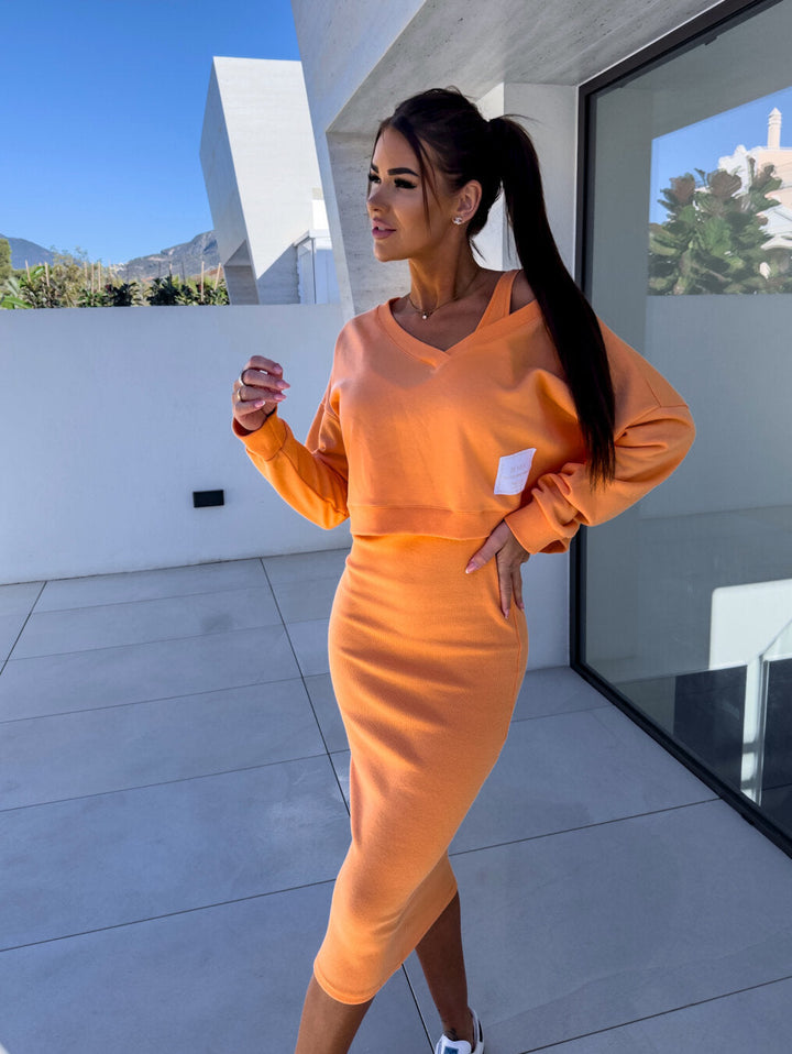 Patricia™ - Lässiger Sweatshirt- und Kleid-Set