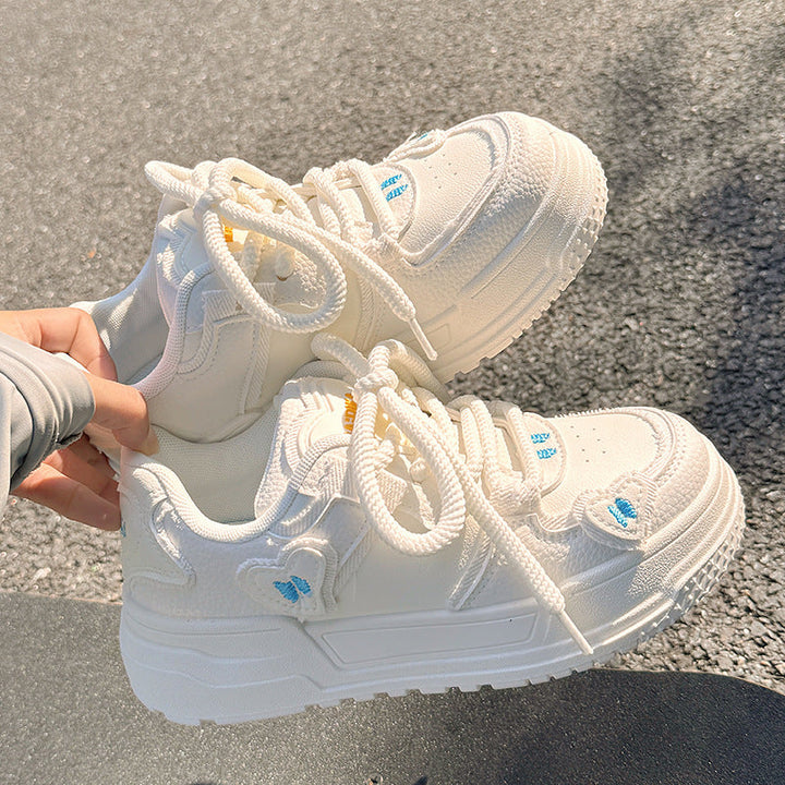 Mila| Weiß/Rosa Damen Trend-Sneaker