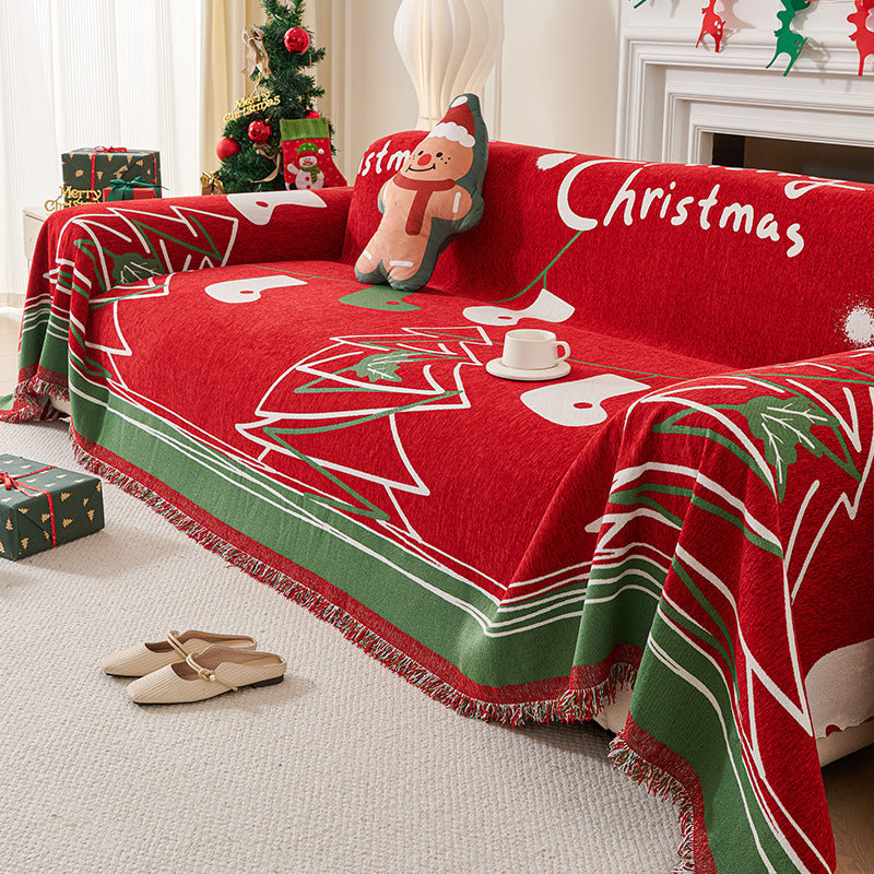 lusailstore - Weihnachts-Sofaüberwurf mit Motiv