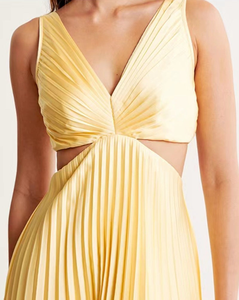 Rosalee™ - Plissiertes Kleid mit Ausschnitt