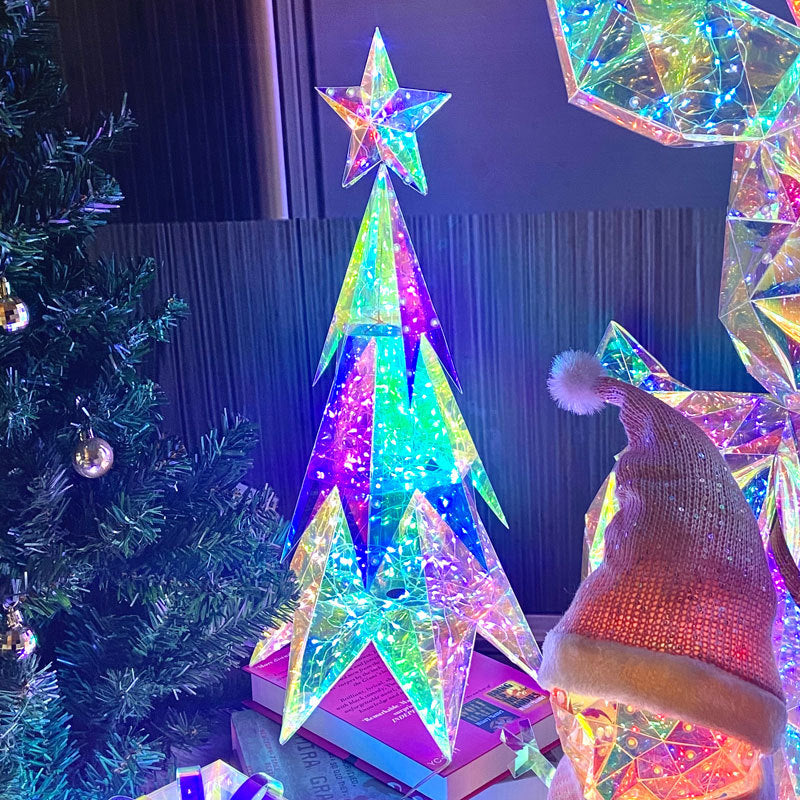 🎅 Früher Weihnachtssale 🎅✨Weihnachtliche reguläre holographische Innen- und Außenfigur mit Fernbedienung