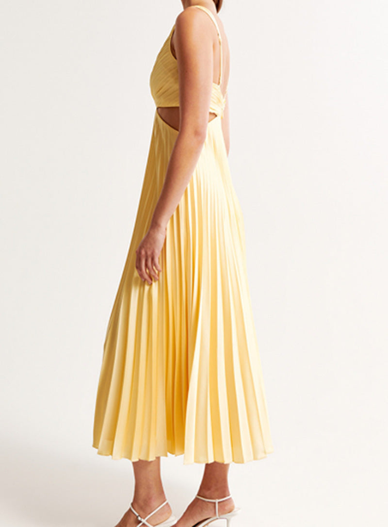 Rosalee™ - Plissiertes Kleid mit Ausschnitt