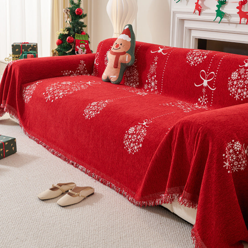 lusailstore - Weihnachts-Sofaüberwurf mit Motiv