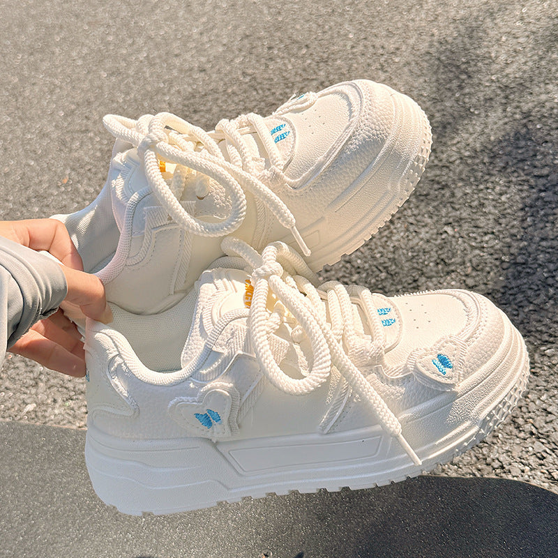 Mila| Weiß/Rosa Damen Trend-Sneaker