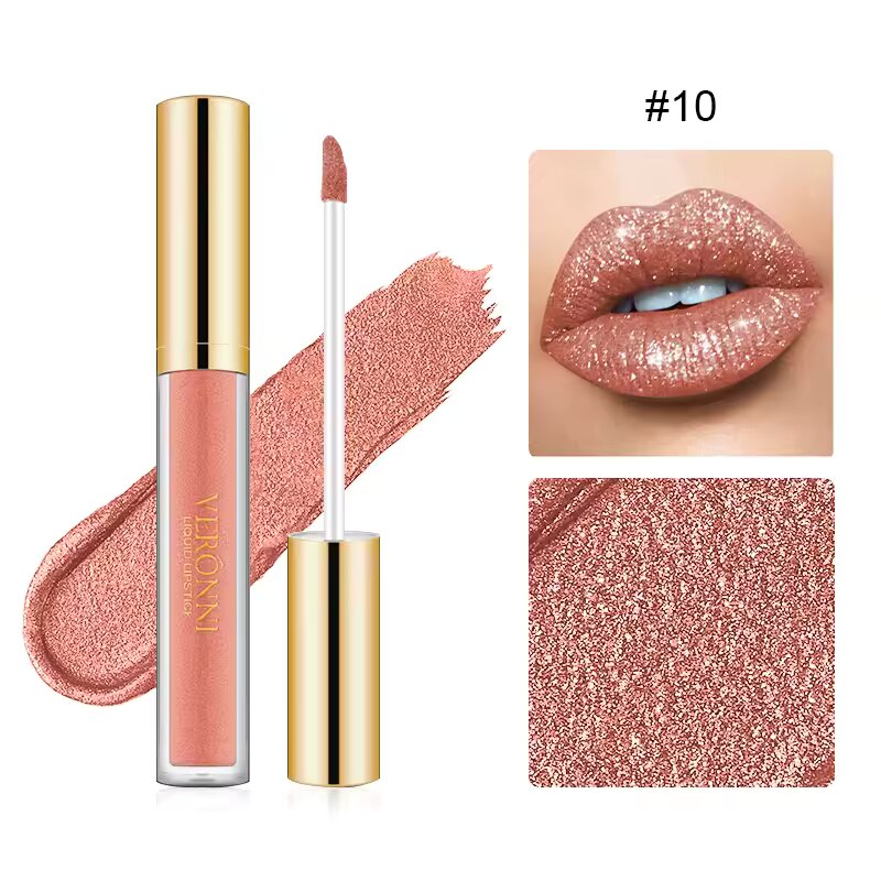 (1 + 1 Gratis) Diamond Shine Flüssiger Lippenstift