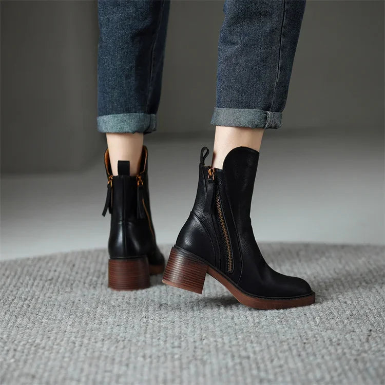 Dionne| Lederstiefeletten