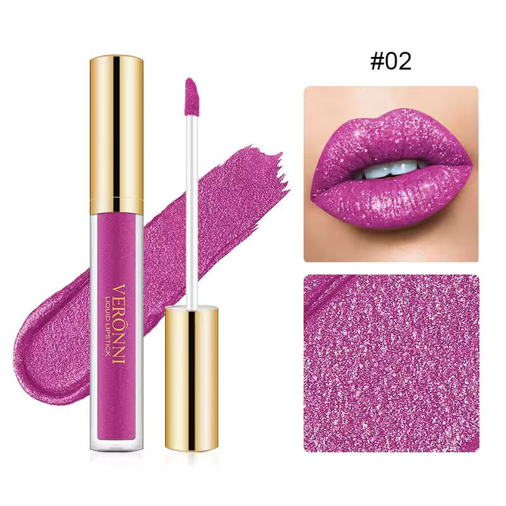 (1 + 1 Gratis) Diamond Shine Flüssiger Lippenstift