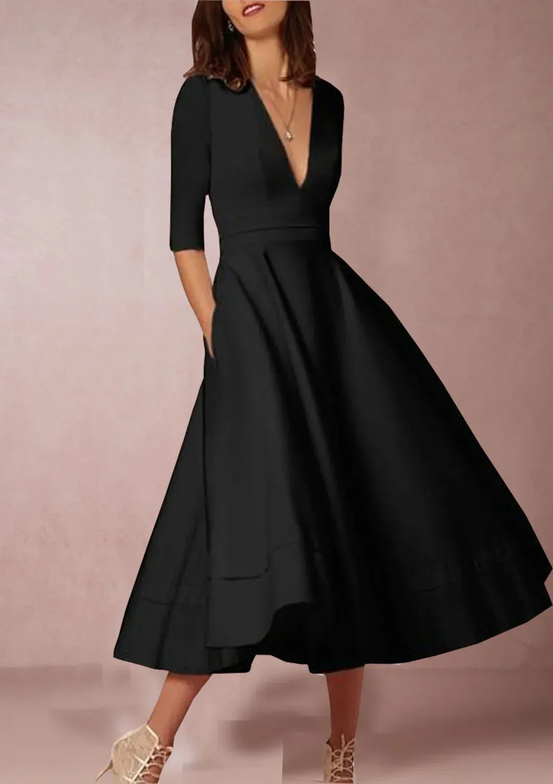 Azmira – Elegantes A-Linien-Midikleid