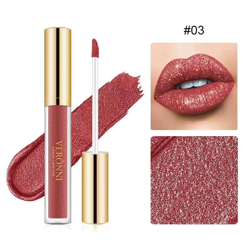 (1 + 1 Gratis) Diamond Shine Flüssiger Lippenstift