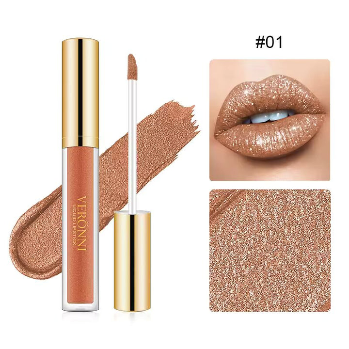 (1 + 1 Gratis) Diamond Shine Flüssiger Lippenstift