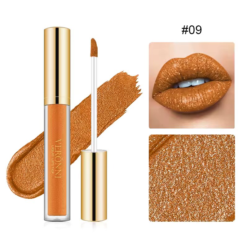 (1 + 1 Gratis) Diamond Shine Flüssiger Lippenstift