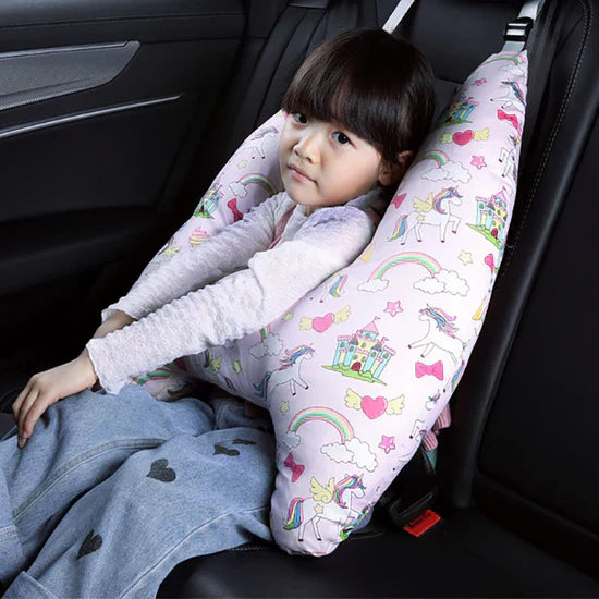 KinderReiseKissen – Ergonomisches Nackenkissen mit Sicherem Halt für unterwegs