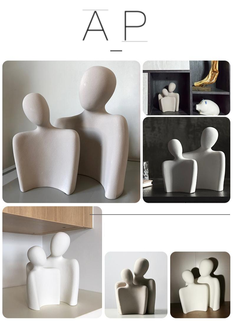 Intimate - Abstrakte keramische Skulptur - Zeitlose Eleganz und Liebe