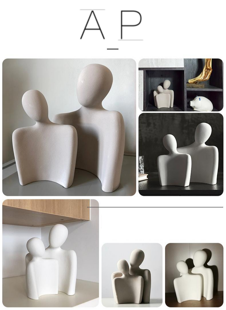 Intimate - Abstrakte keramische Skulptur - Zeitlose Eleganz und Liebe