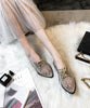 Vivian Schnür Flats Damen Apricot-Schwarz