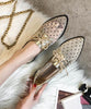 Vivian Schnür Flats Damen Apricot-Schwarz